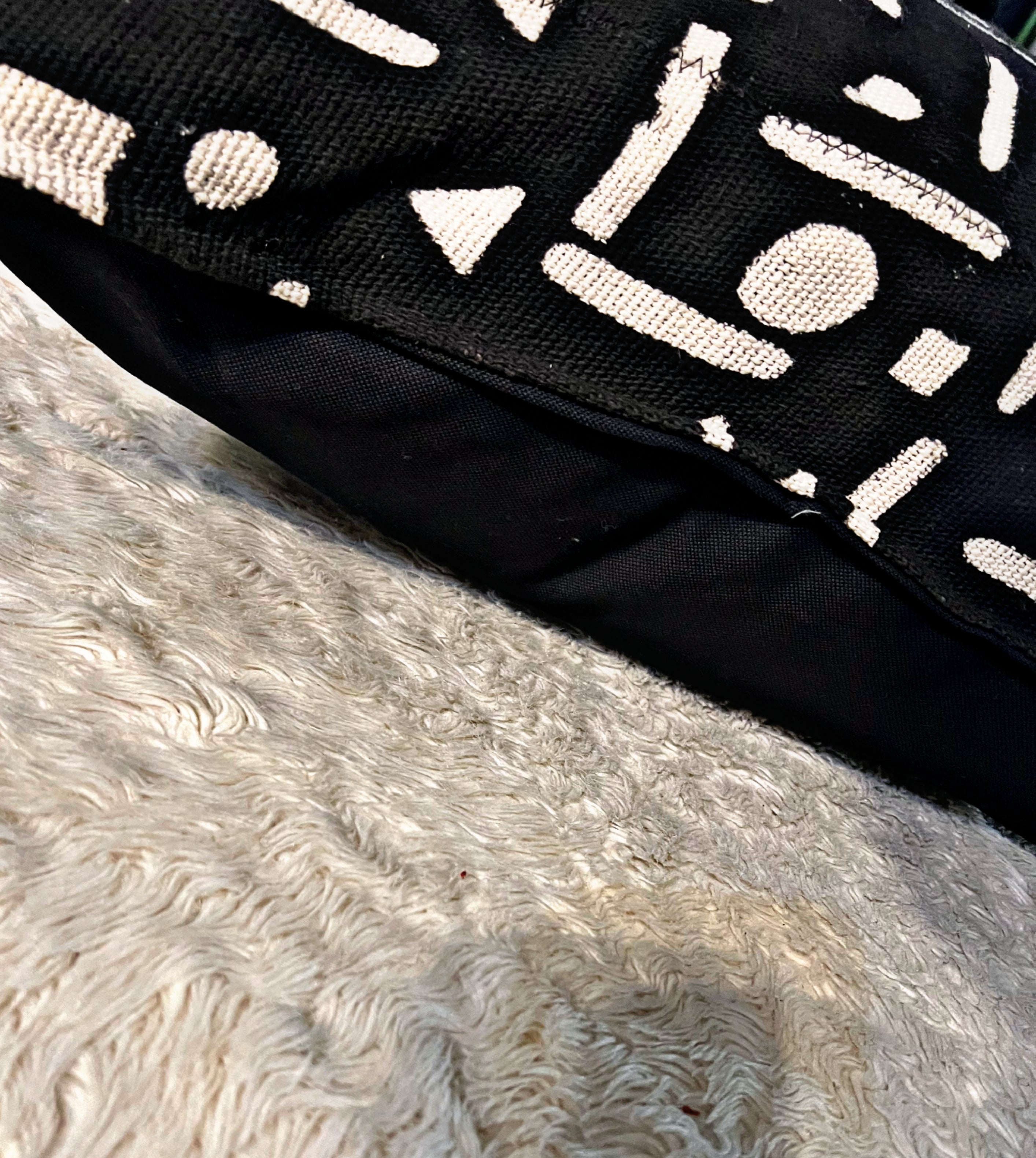 Zégoua Black Mudcloth Cushion