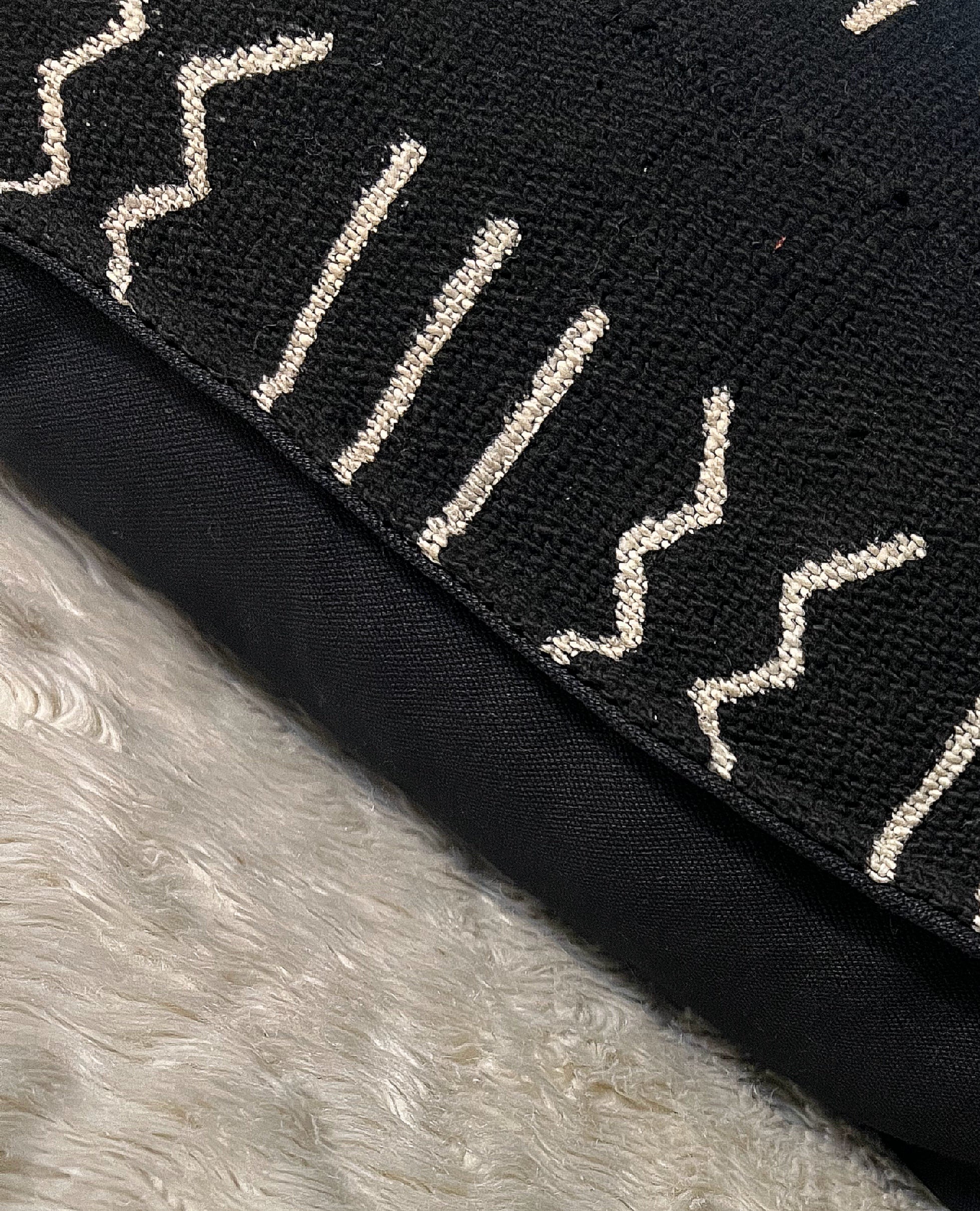 Moribabougou Black Mudcloth Cushion