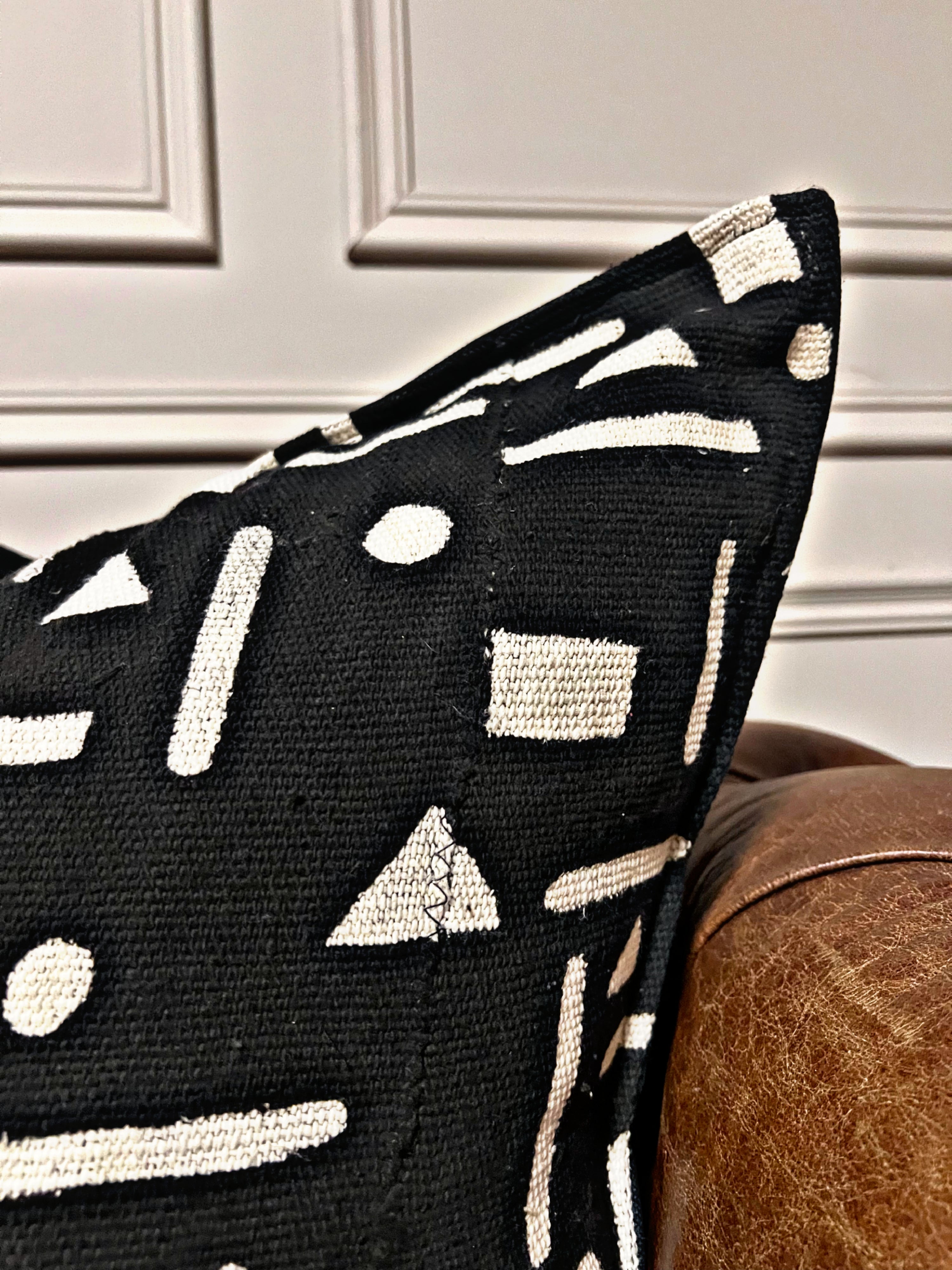 Zégoua Black Mudcloth Cushion