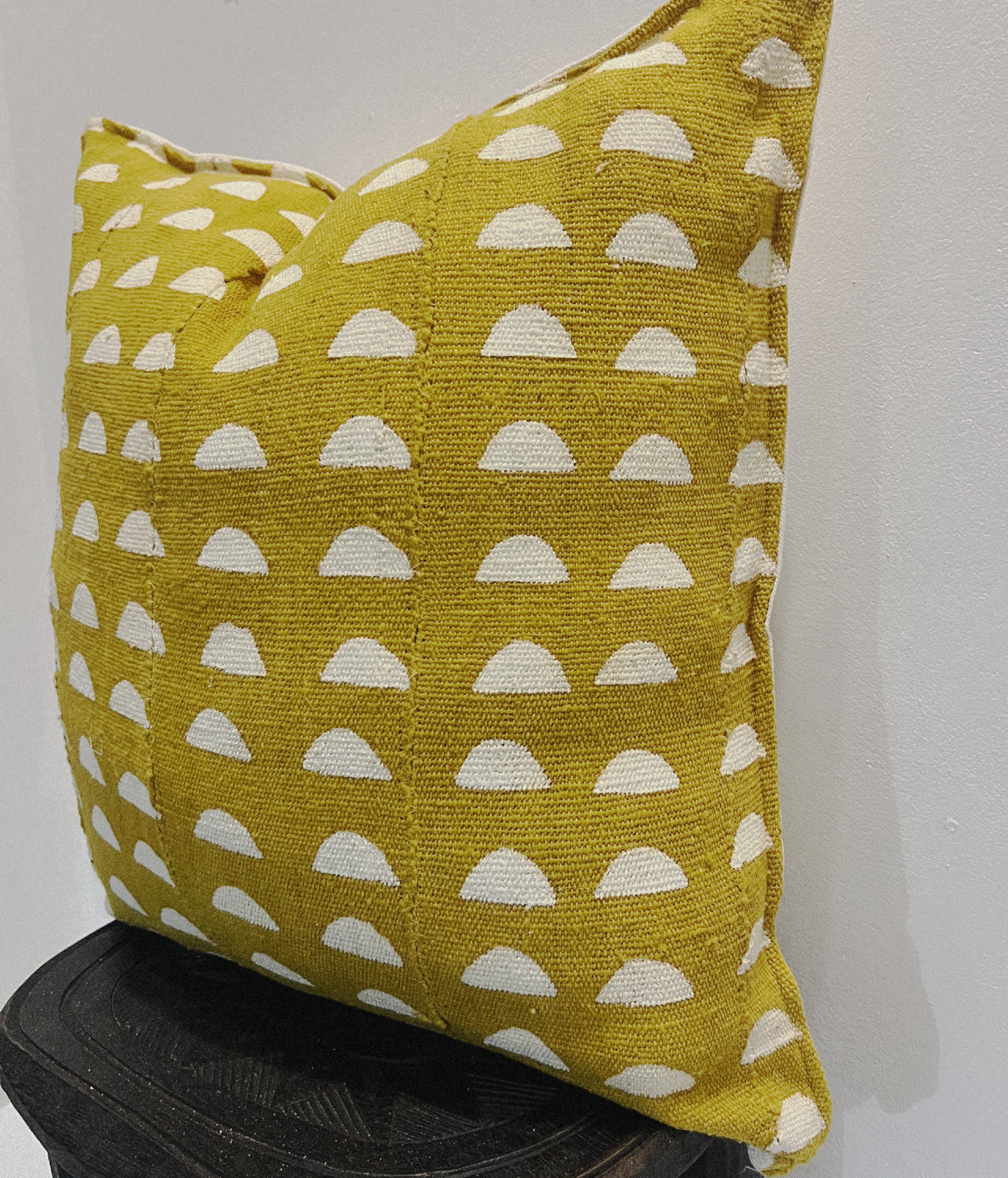 Djenne Mustard Mudcloth Cushion