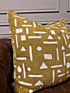 Zégoua Mustard Mudcloth Cushion