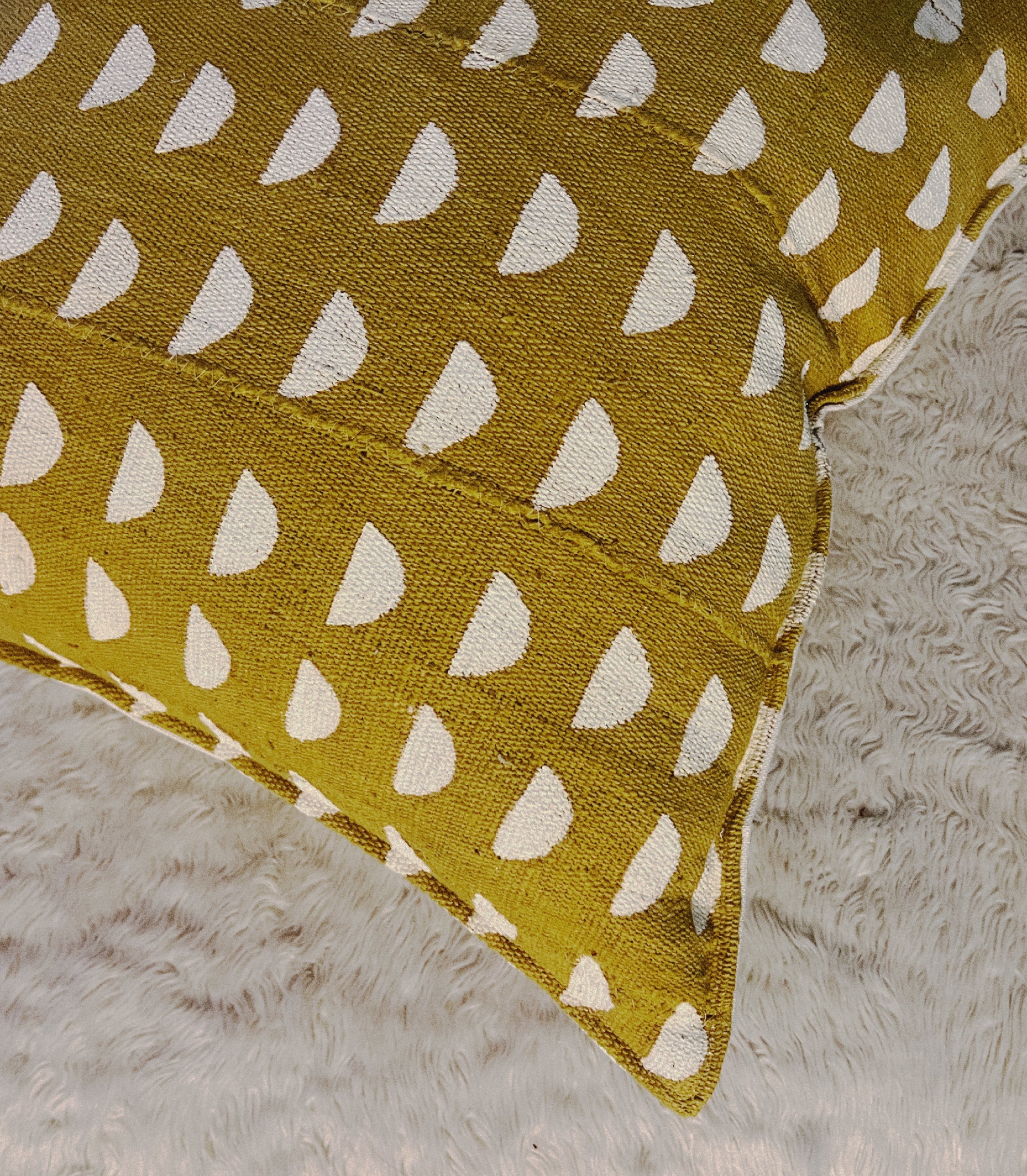 Djenne Mustard Mudcloth Cushion