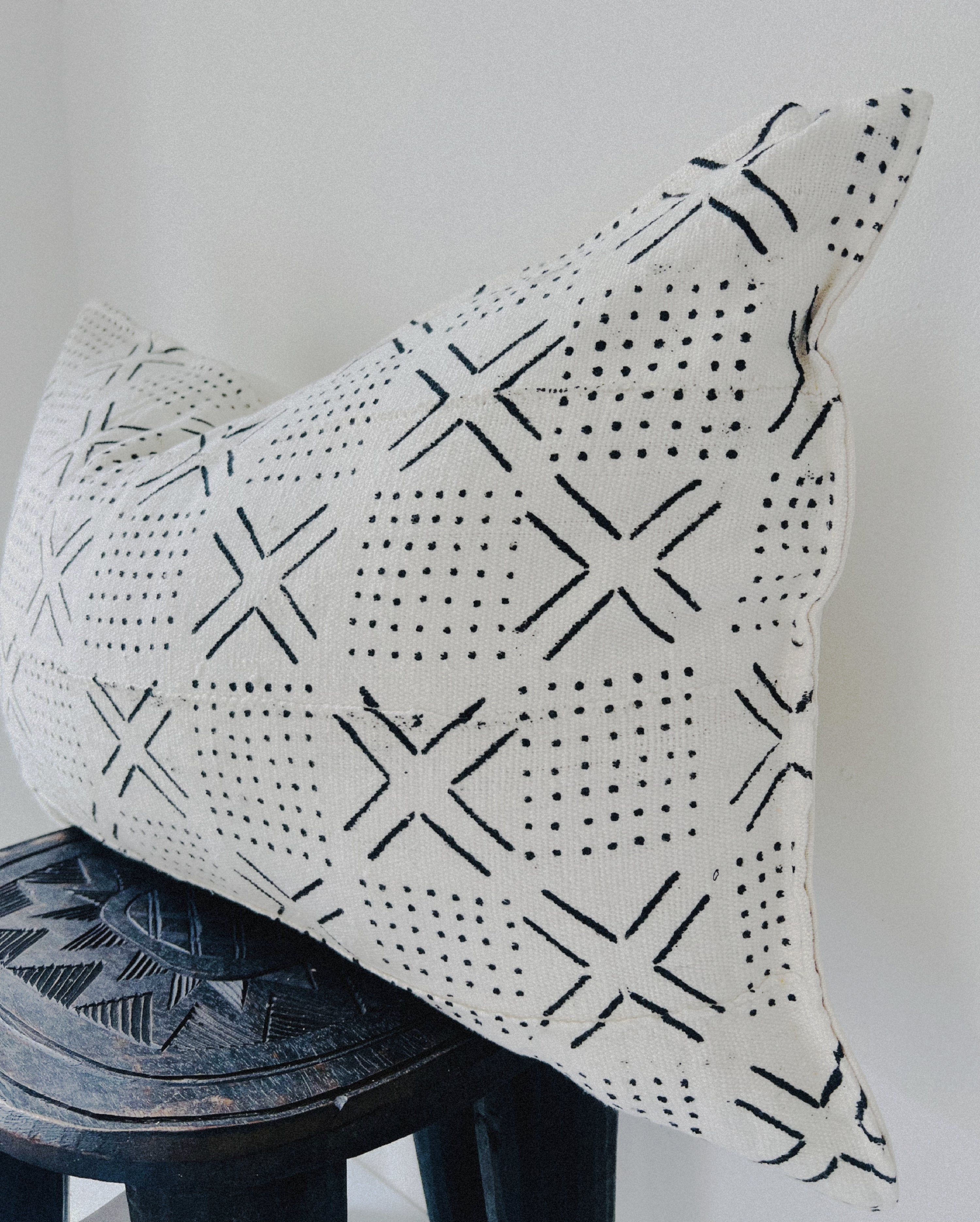 Douentza Cream Mudcloth Cushion