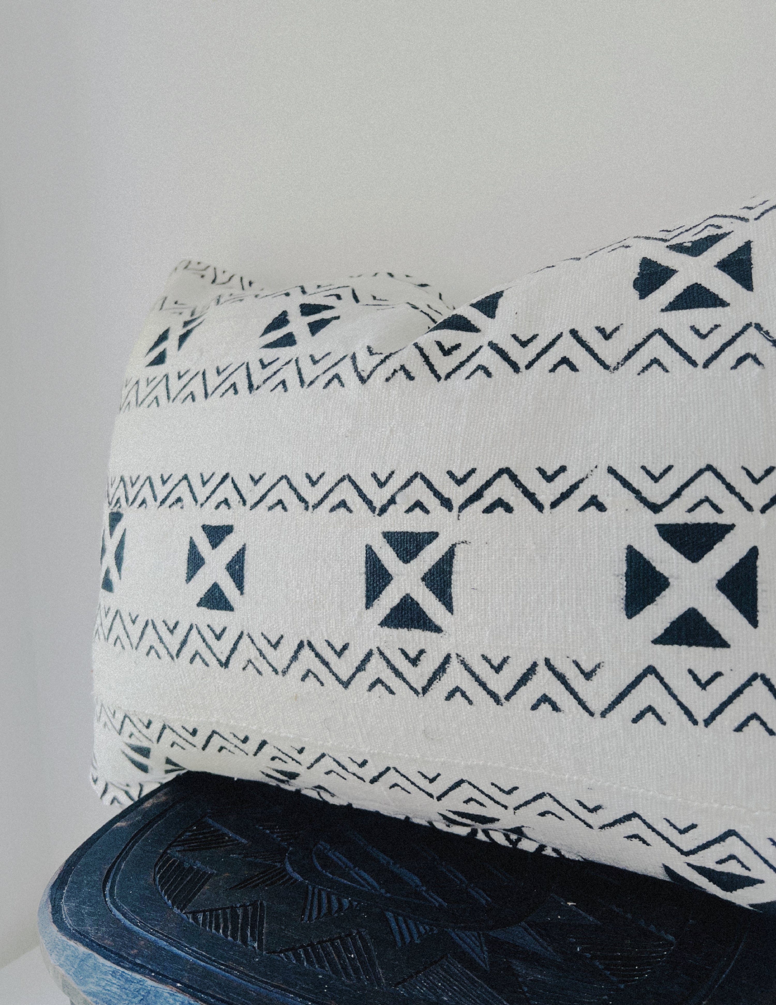 Kangaba Cream Mudcloth Cushion