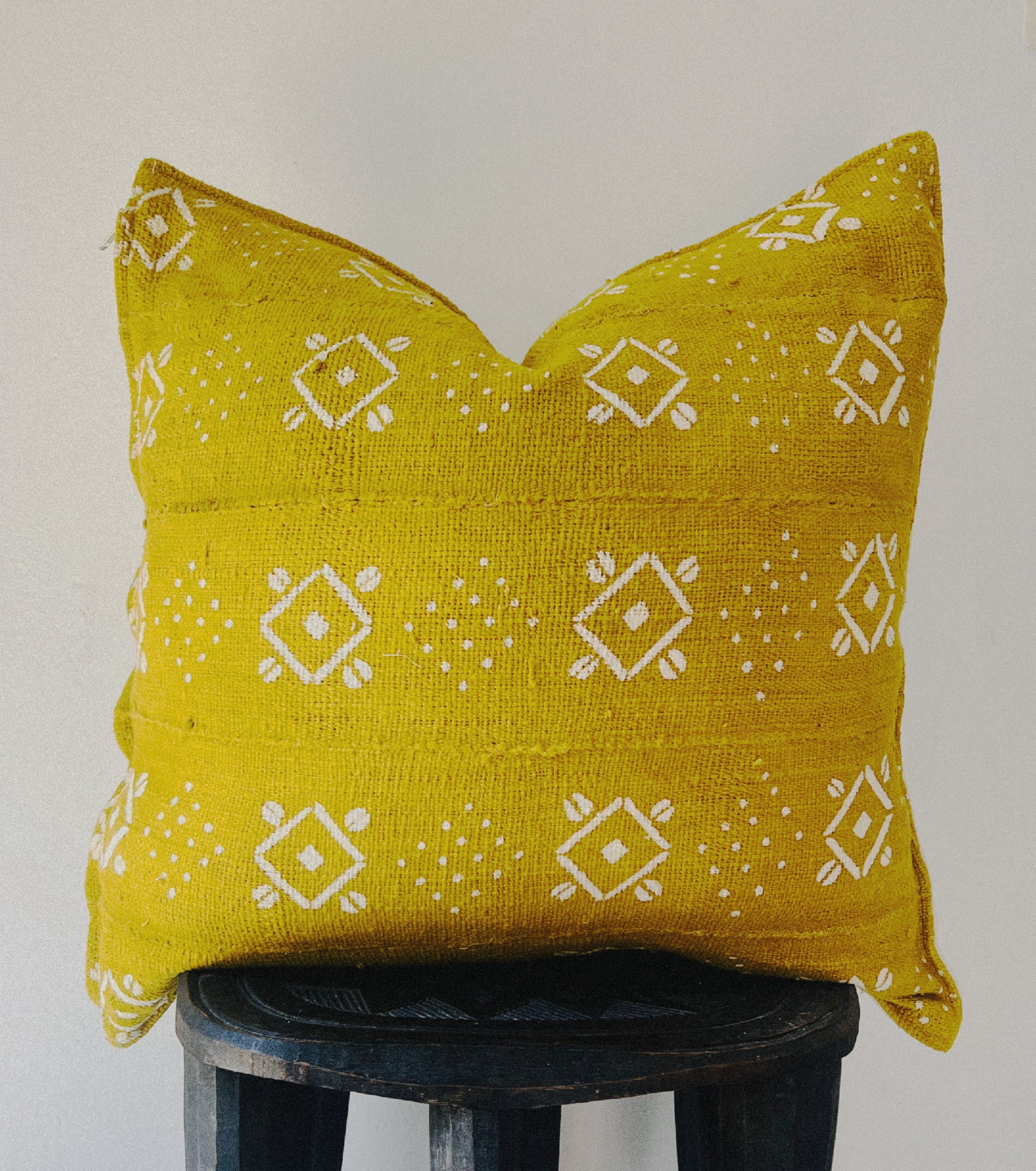 Youri Mustard Mudcloth Cushion