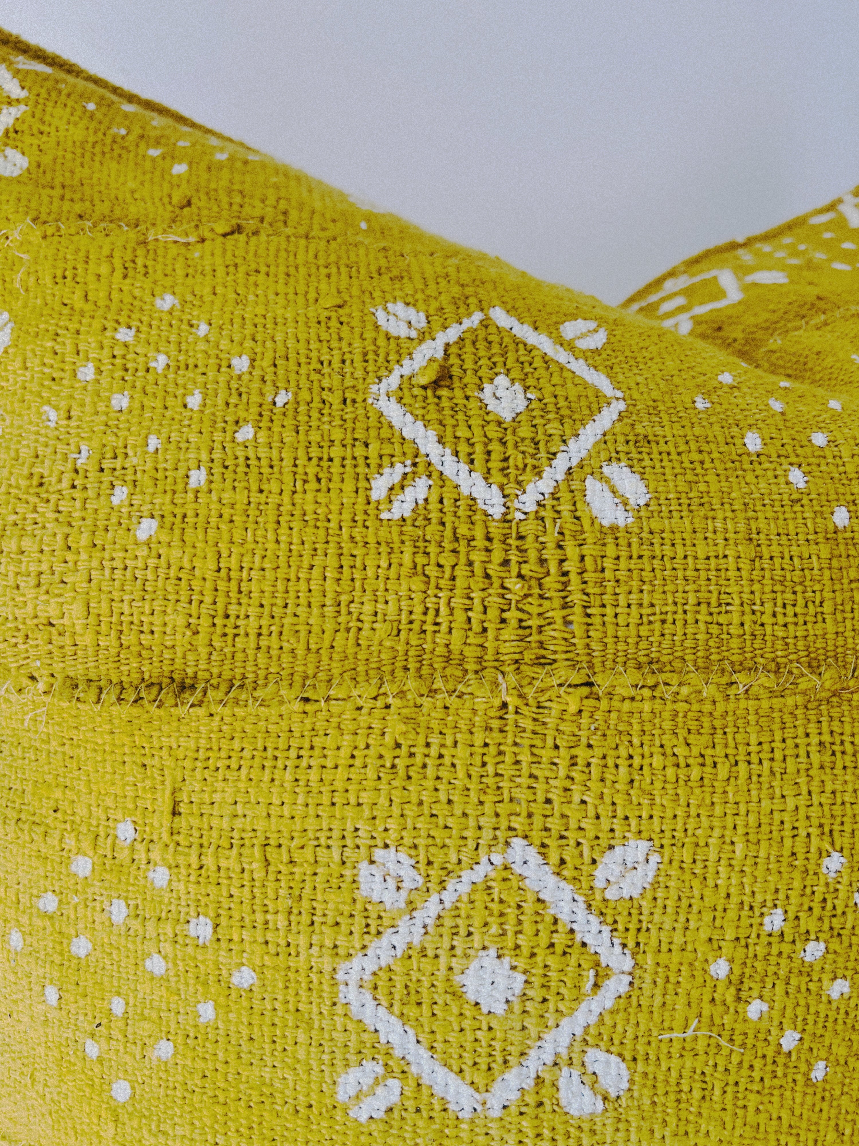 Youri Mustard Mudcloth Cushion